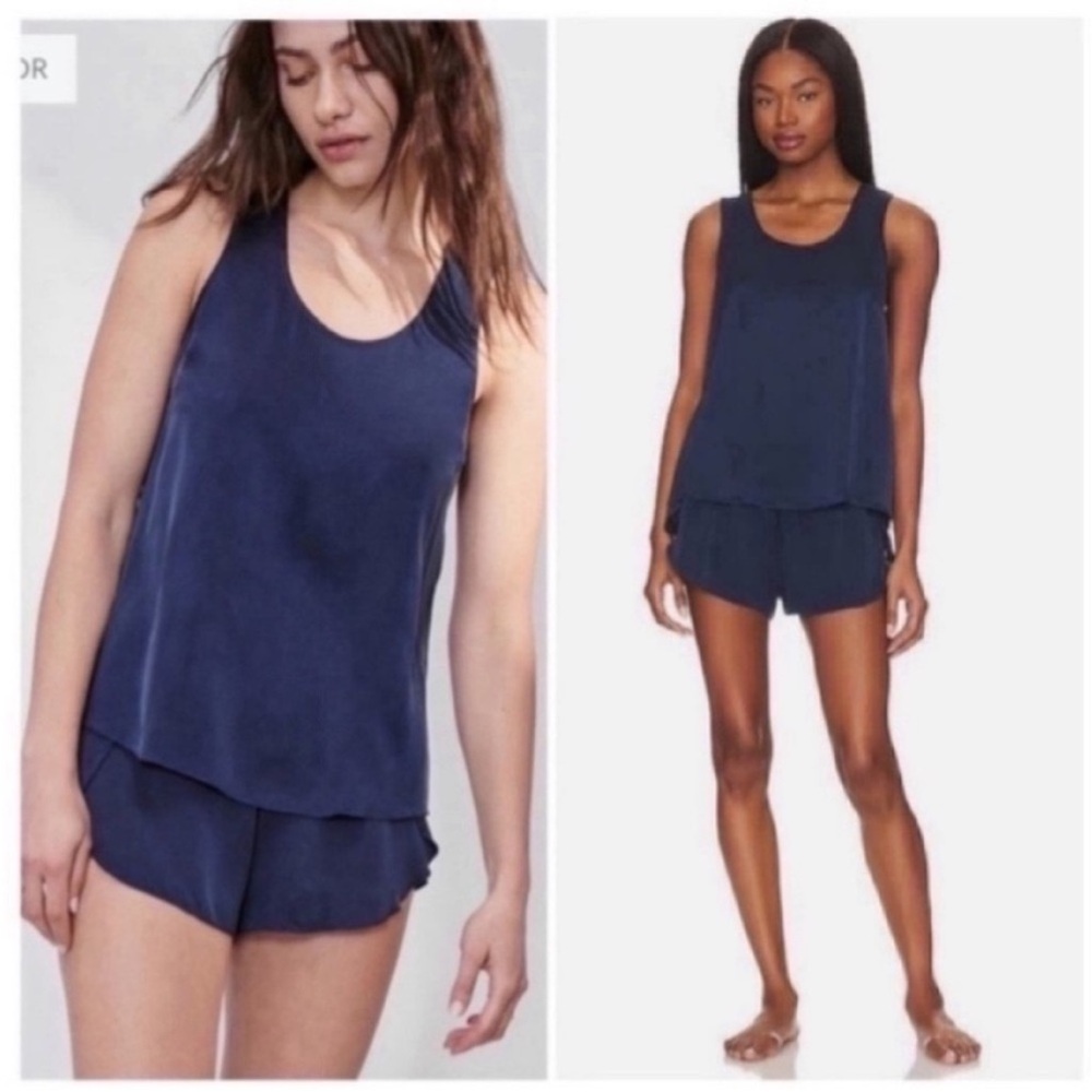 NWOT Lunya washable silk tank shorts pajama set